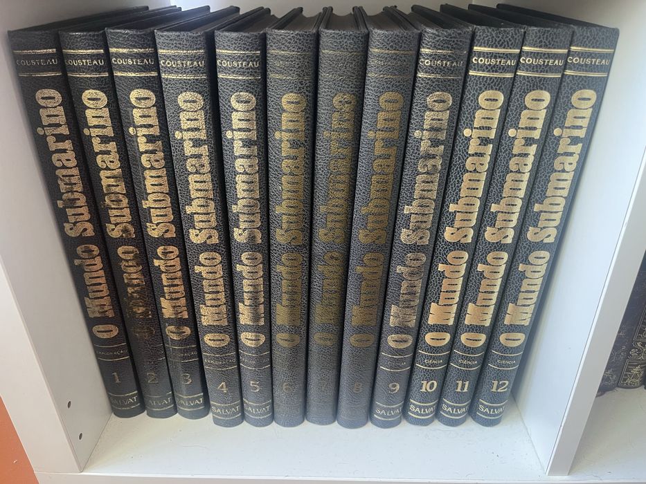 12 livros O mundo submarino Cousteau