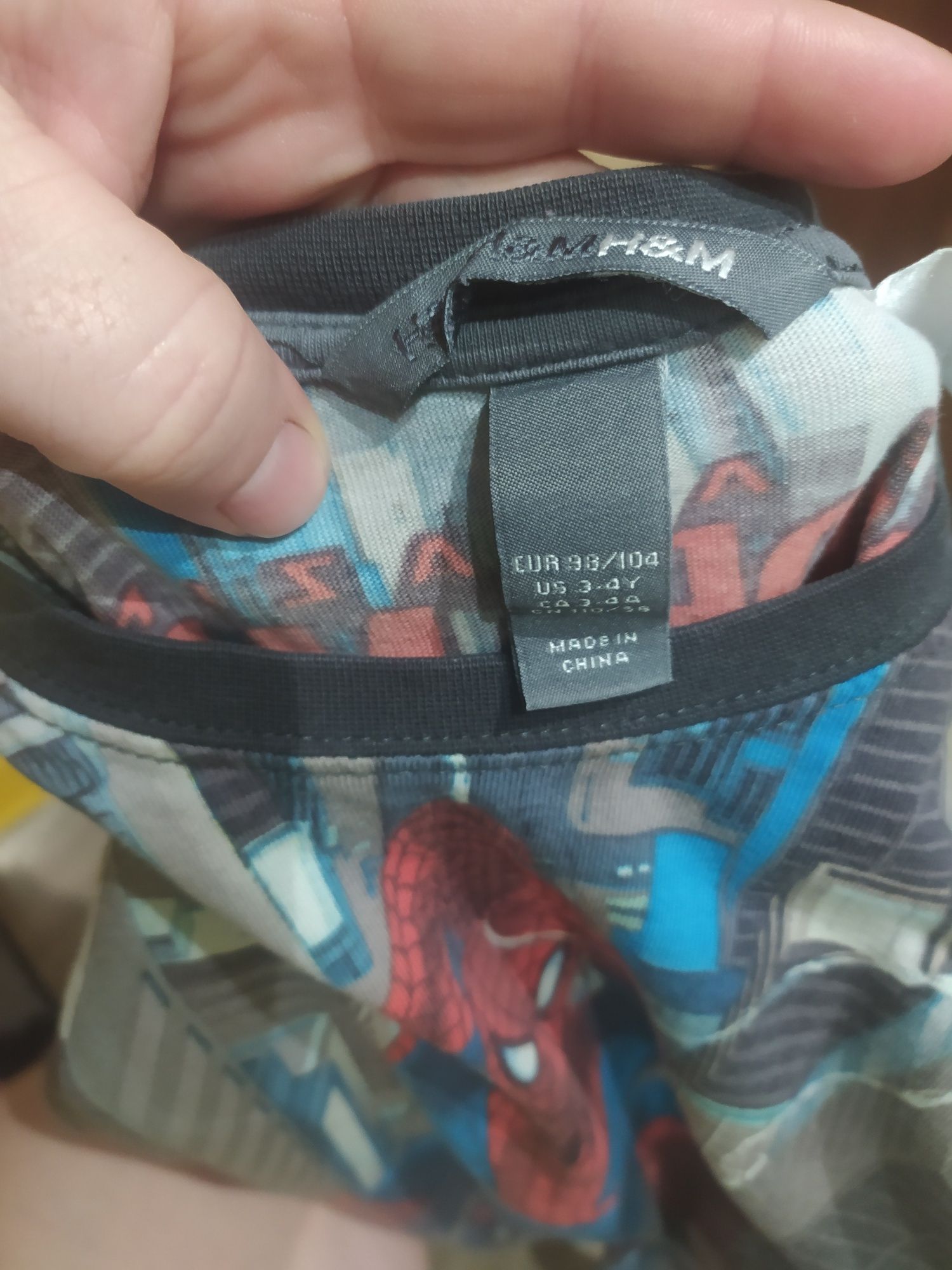Bluzka koszulka bawełniana Spider-Man 98 104 H&M