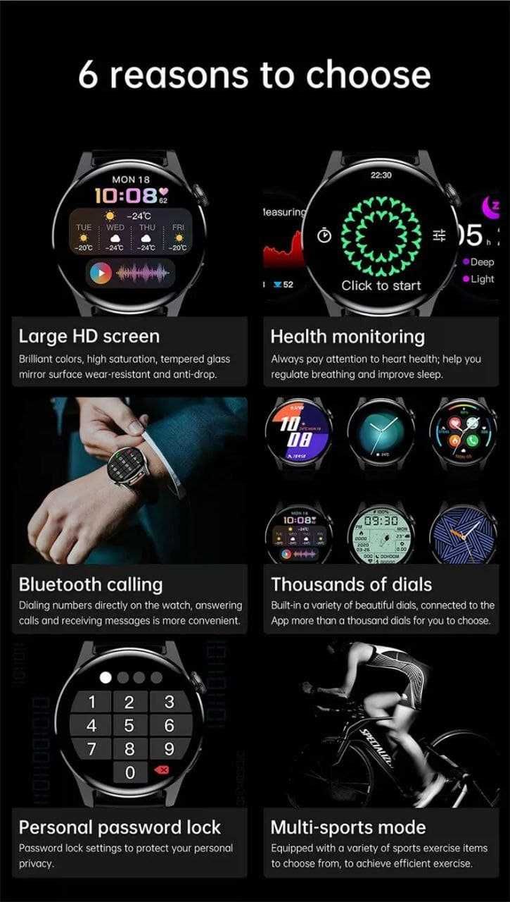 Смарт-часы Huawei wath GT 3 мужские, женские, фитнес, smart годинник