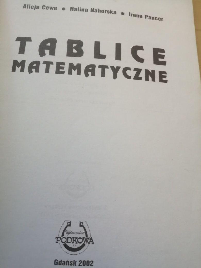 Książka Tablice Matematyczne