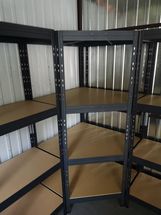 Regał Narożny, Warsztatowy, Zatrzask na Nity 180x90x90x45 cm 4P/250 kg