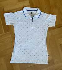 Damska koszulka polo, t-shirt biały we wzór Lee Cooper
