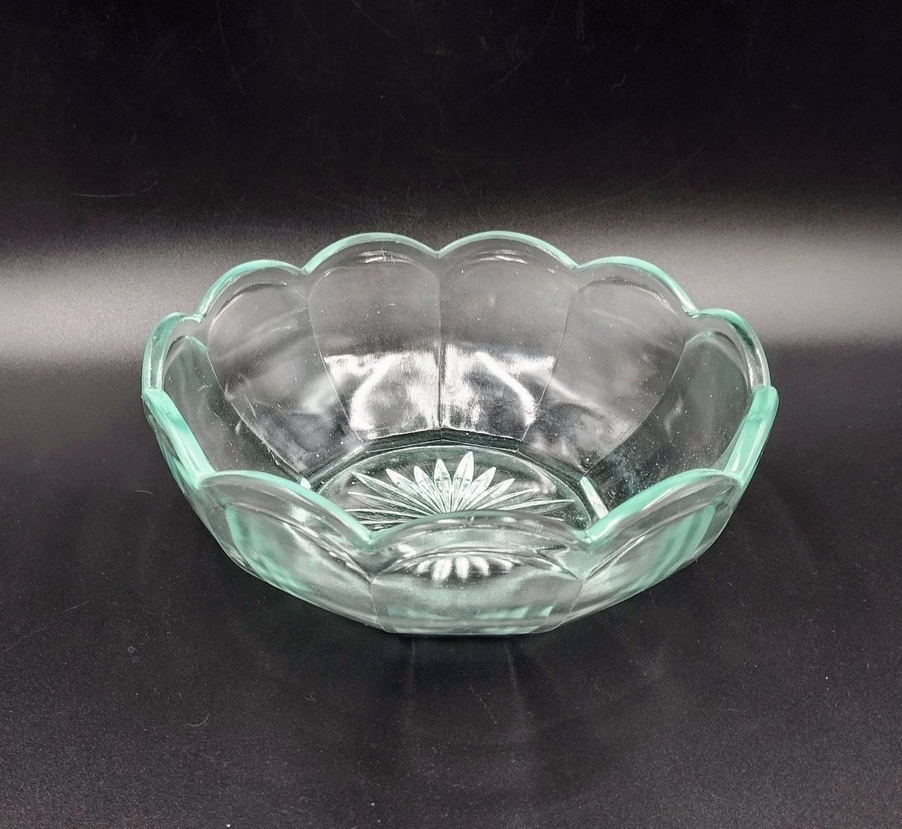 Misa szkło antyk retro vintage design prasowane szklana miska lodowa