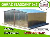 OCYNK Garaż Blaszany OCYNKOWANY-NA BUDOWĘ- Garaże Blaszane - Maj-Blach