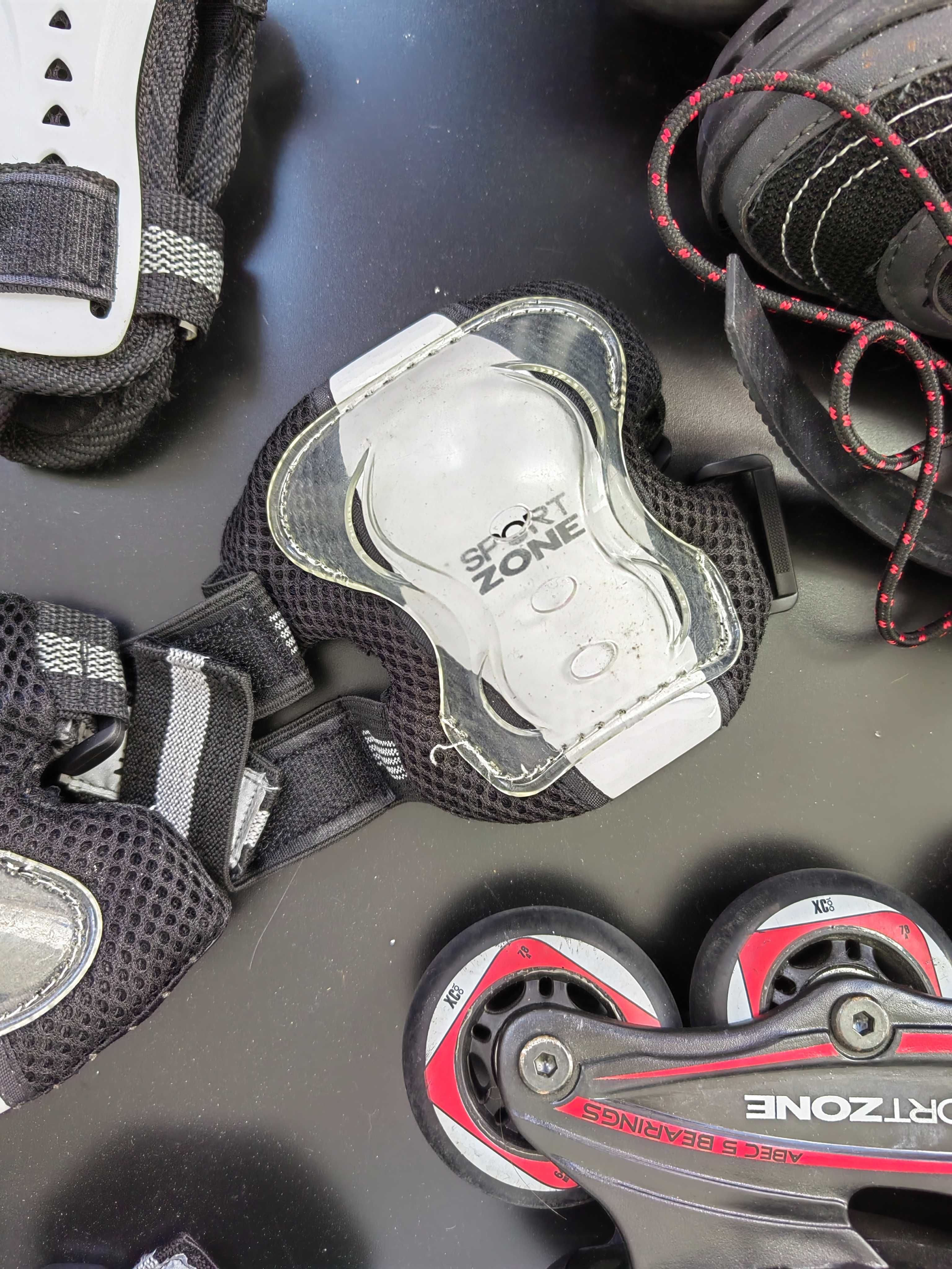 Patins em linha + proteções
