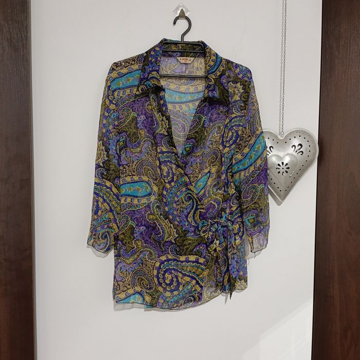 Koszula damska rozmiar XXL rękaw 3/4 pięknie mieniąca się nowa koperto