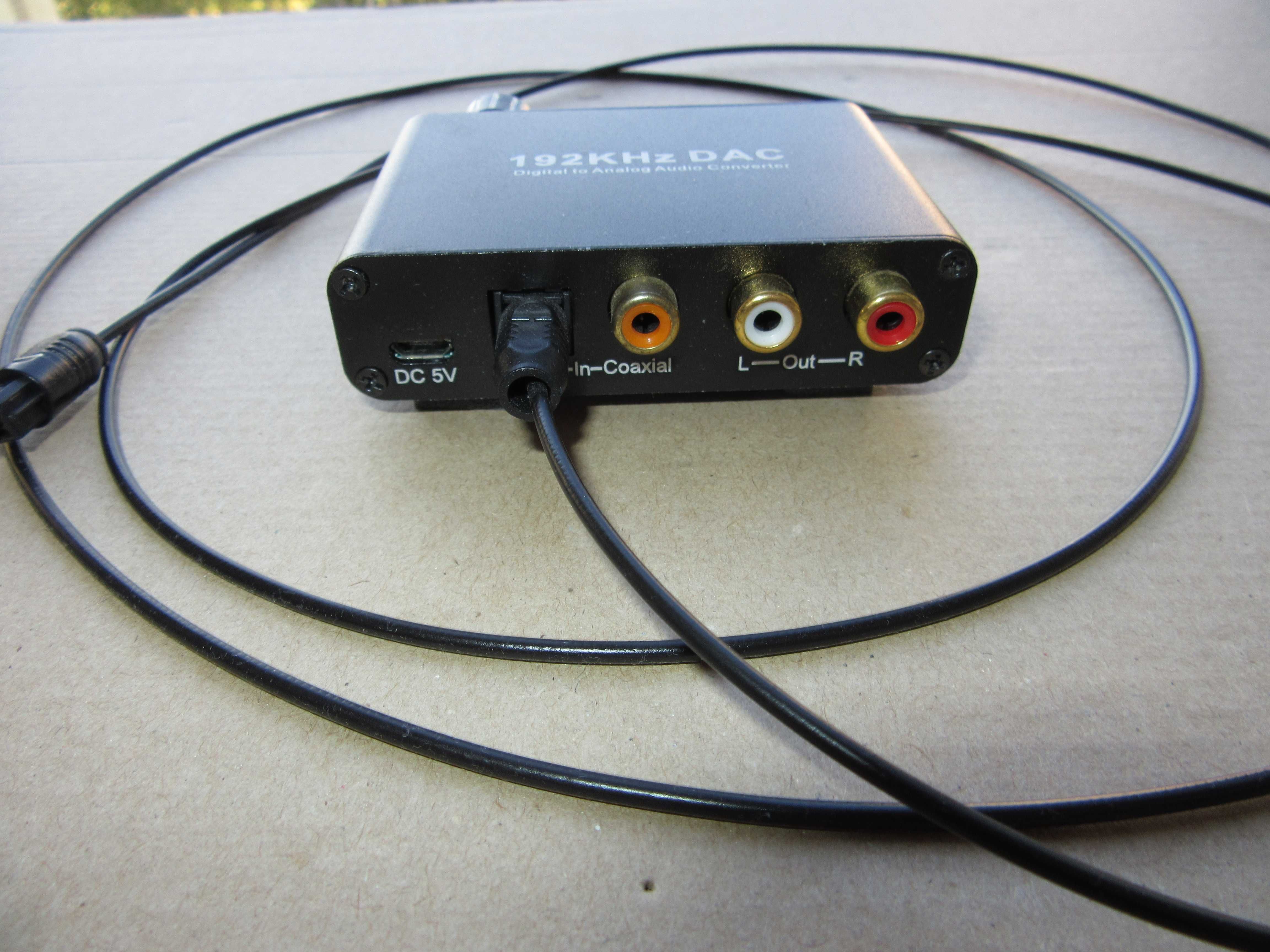 DAC Toslink óptico digital + coaxial  192khz, para analógico stereo