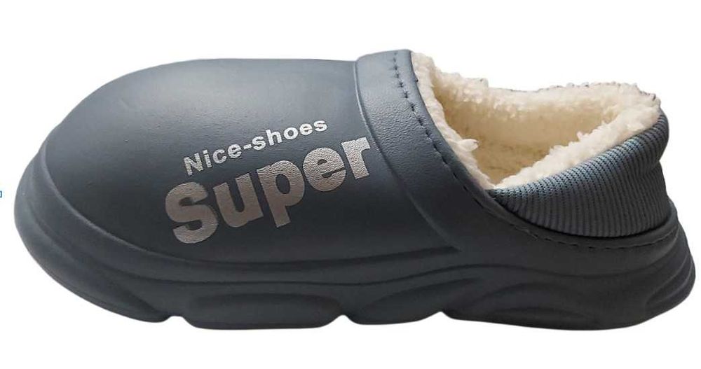 Тапочки-галоши сабо с мягким задником на меху Crocs