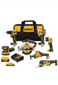 Conjunto ferramentas Dewalt + 2 baterias + carregador + acessórios