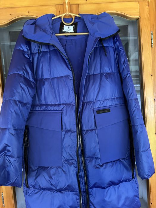 Куртка подовжена кольору електрик нова зимова Украінський виробник