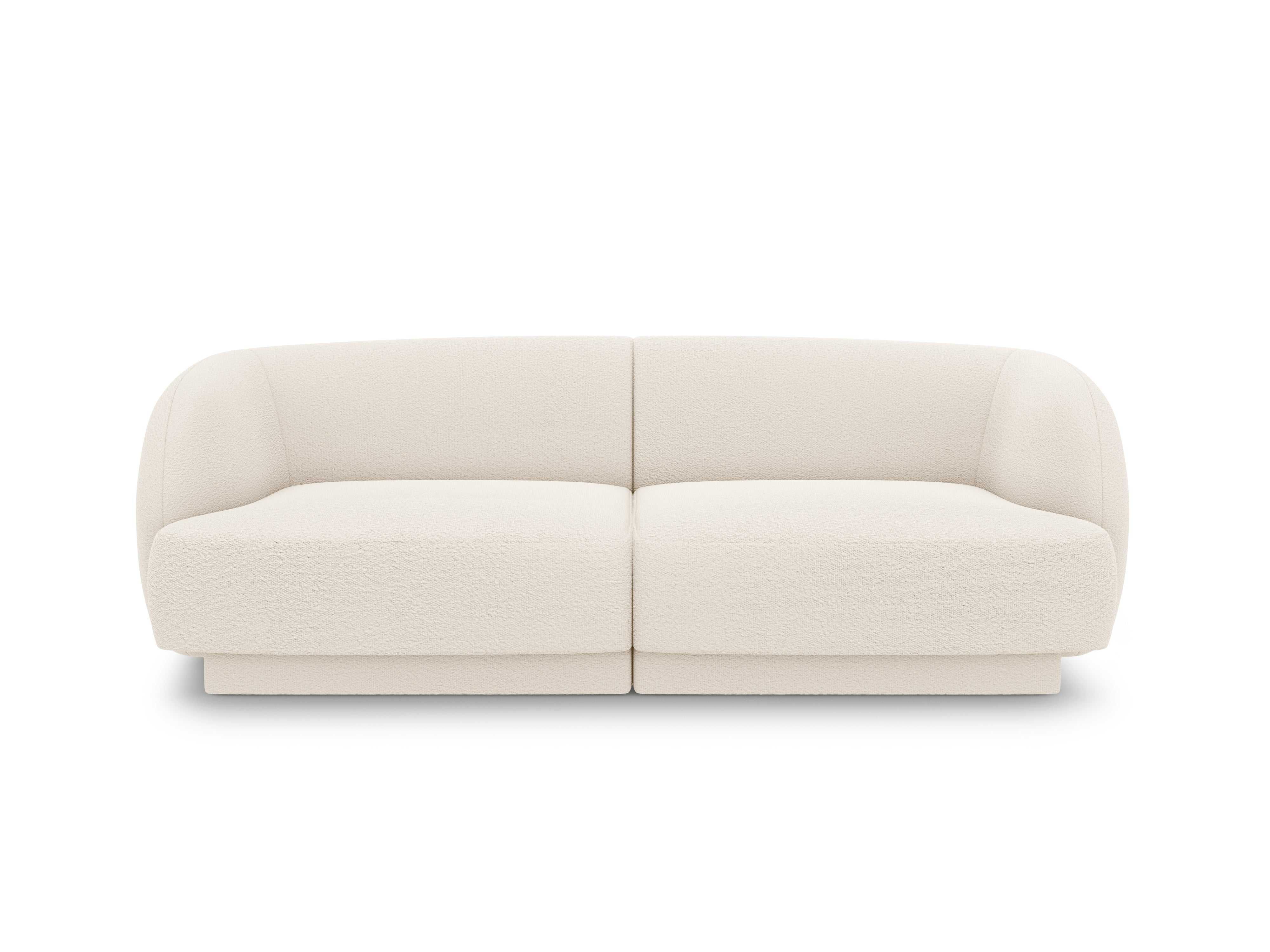 Sofa w tkaninie boucle 2-osobowa MILEY beżowy - poekspozycyjna