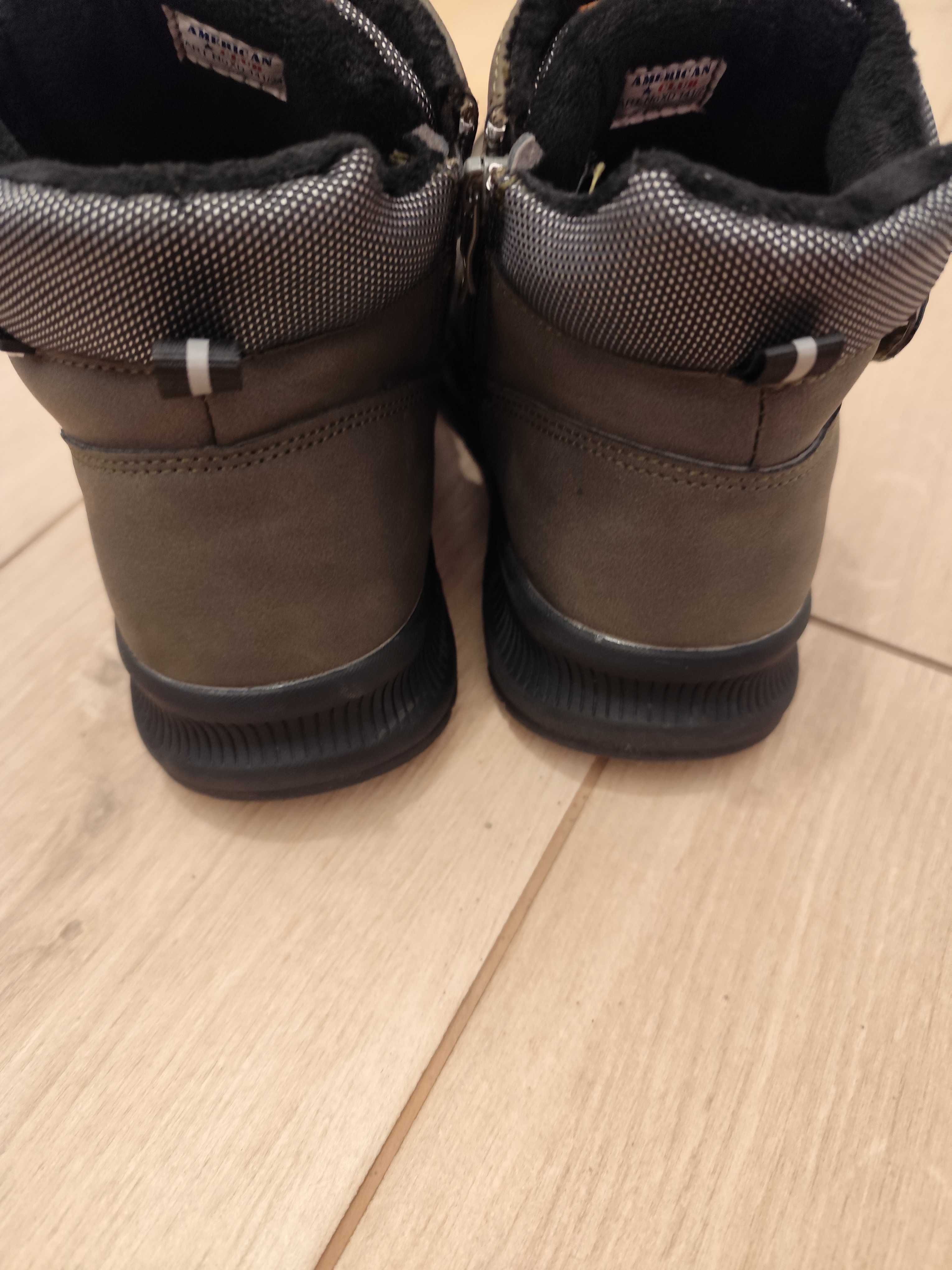 Buty zimowe chłopięce american club khaki 35