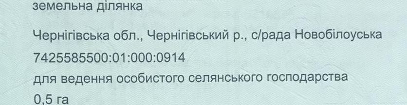 Продам 0,5 га приватизированной земли ОСГ назначения район Масаны