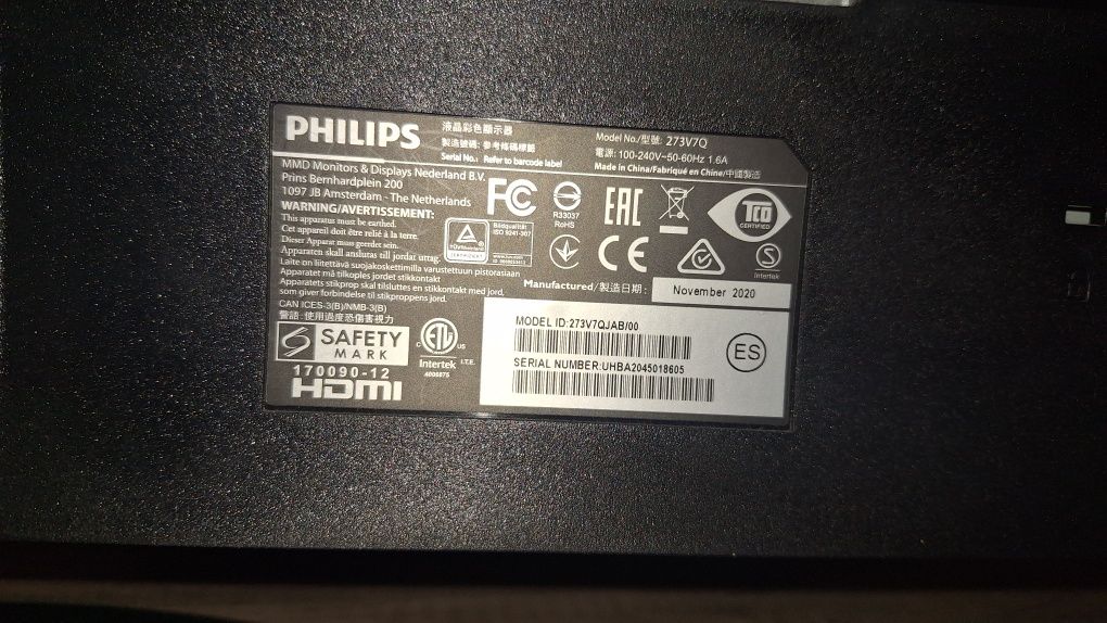 Monitor philips 27" uszkodzony