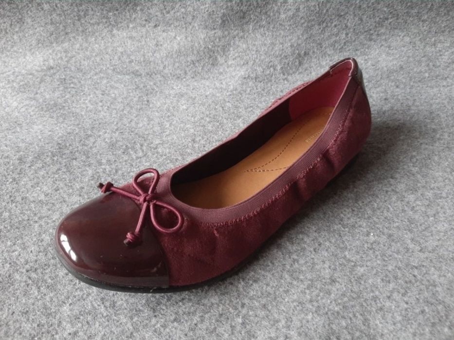 Туфли , балетки Clarks ecco, кожа, стелька 24 см