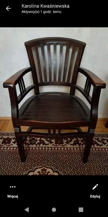 Fotel drewniany krzesło drewniane