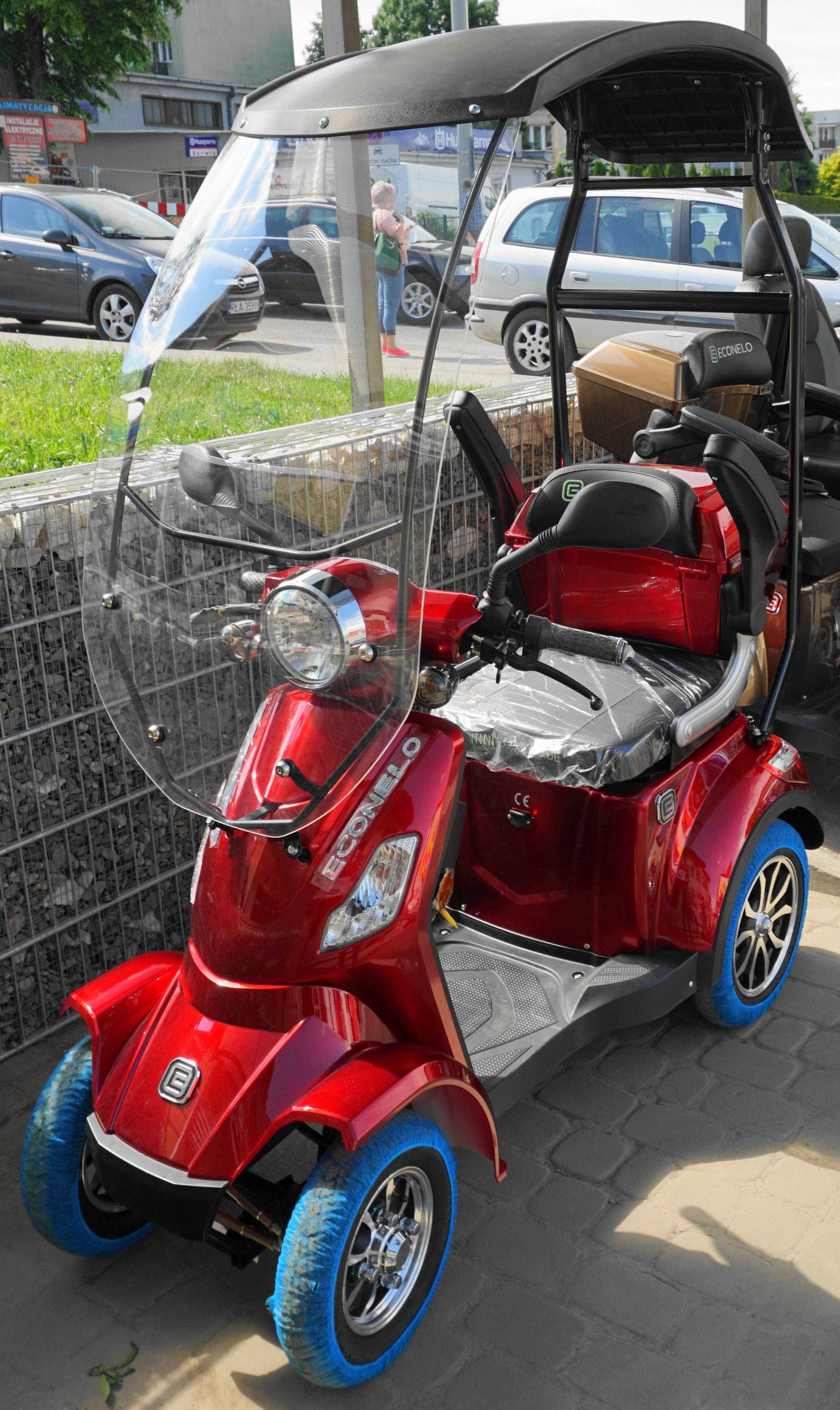 Pojazd wózek skuter elektryczny inwalidzki zadaszony