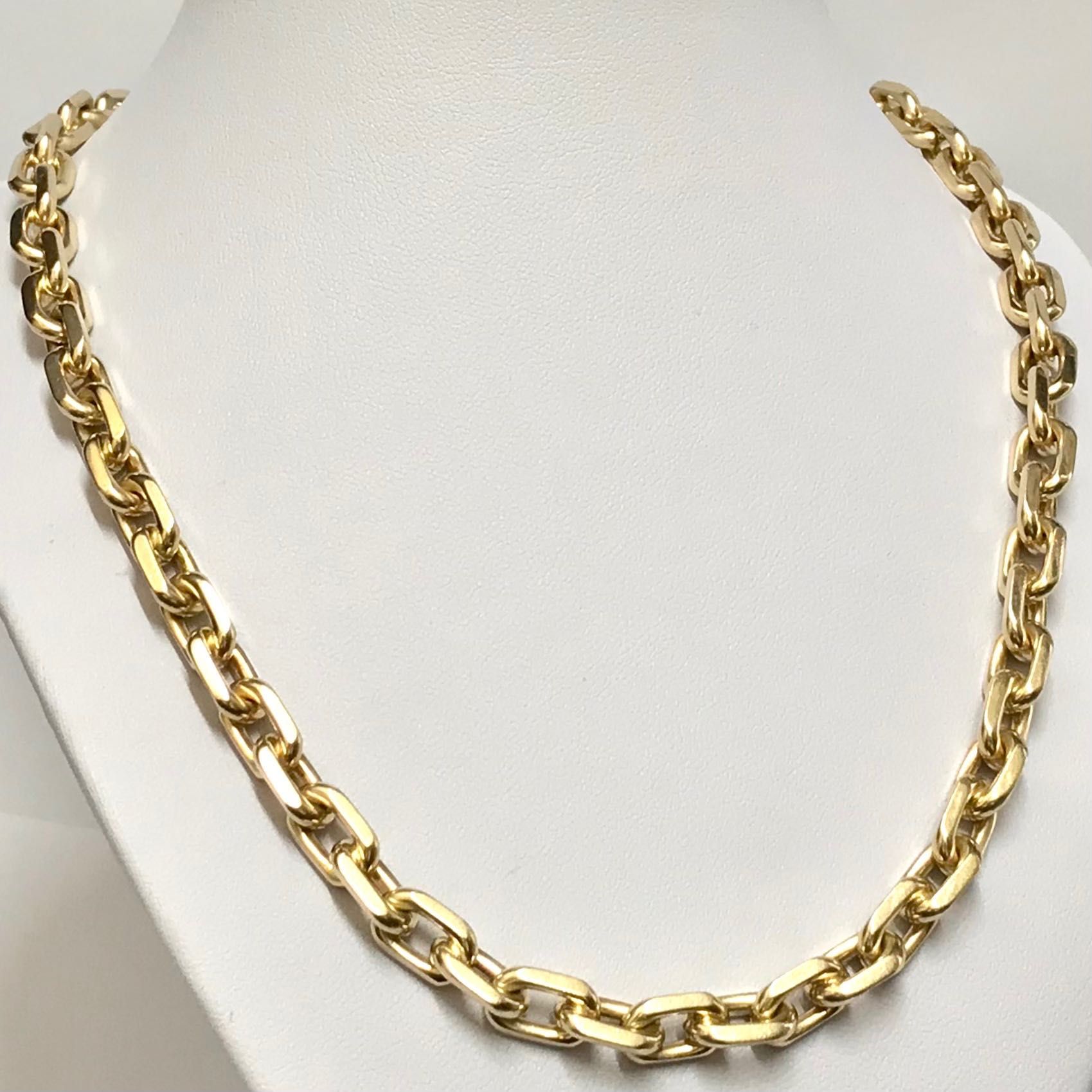Złoty ŁAŃCUSZEK męski GRUBY łańcuch męski 14K KUTY ANKIER 62cm 105g