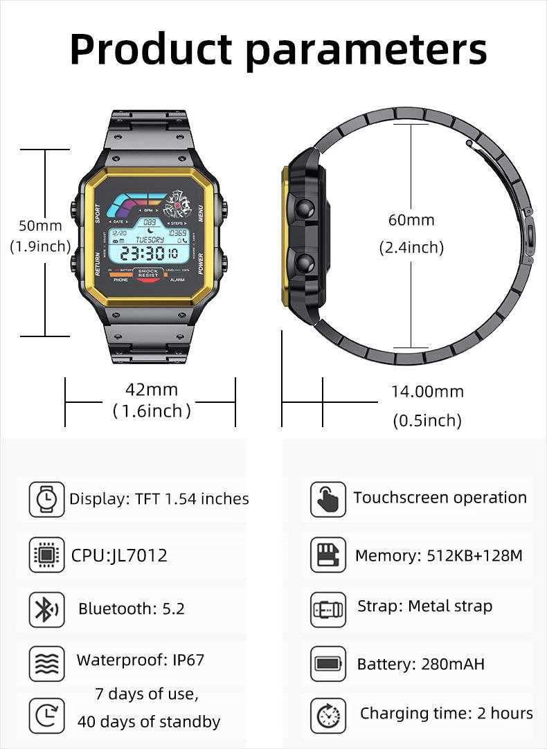 Aiweile AW38 Inteligentny zegarek dla Androida IPhone IOS