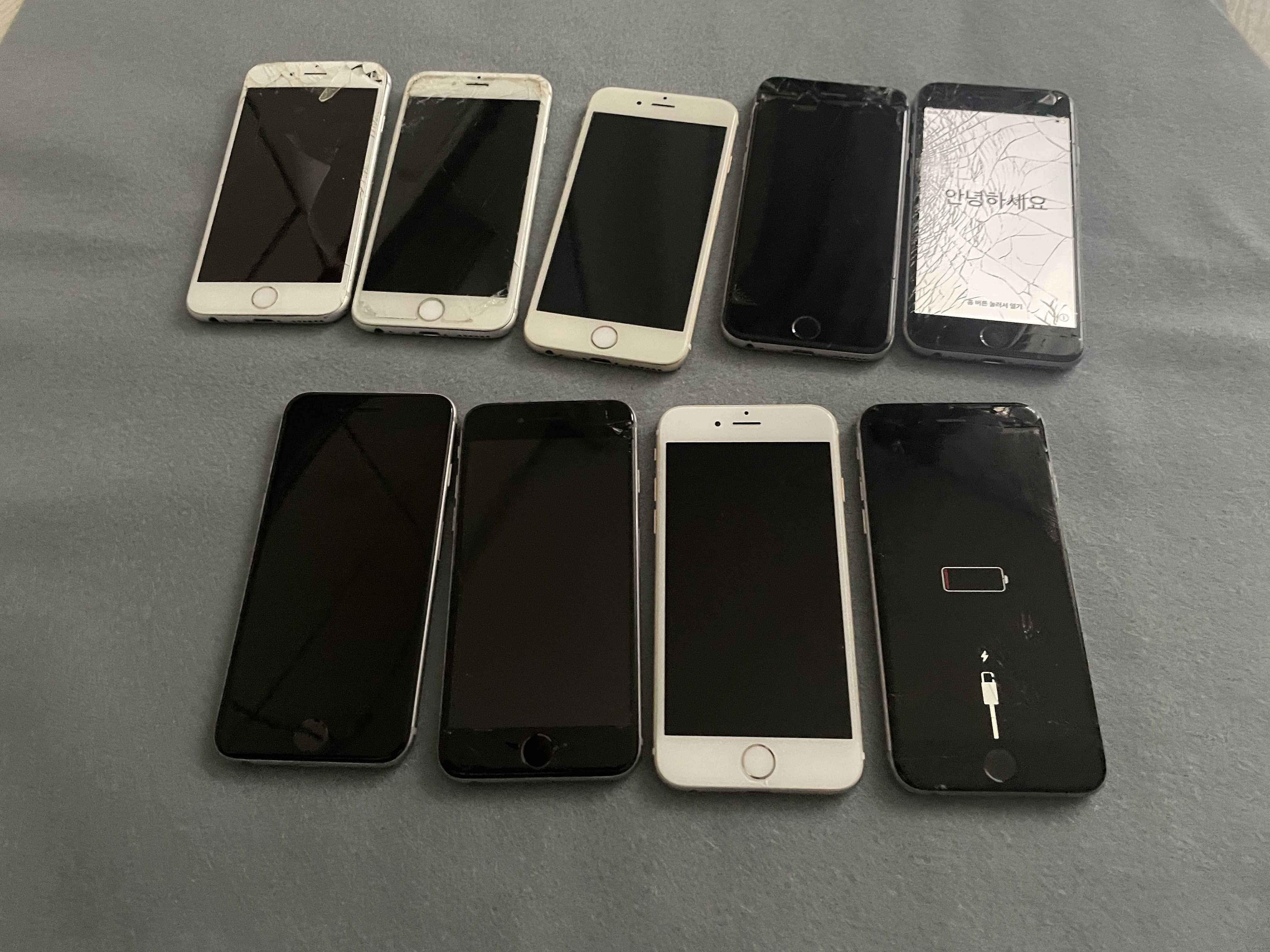 9 sztuk iPhone 6 uszkodzone na części