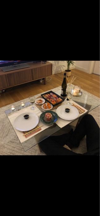 Mesa de Centro de vidro como nova