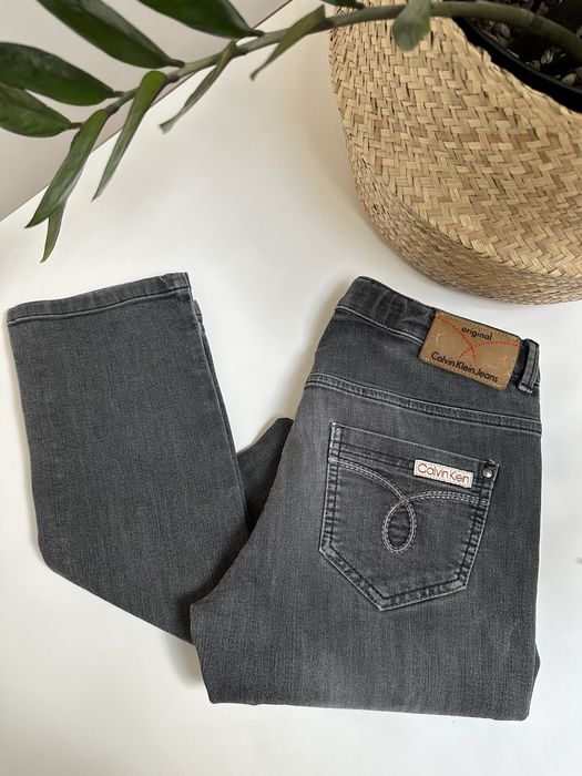 Oryginalne Calvin Klein Jeans Grey Denim Szare 36/38 S/M 170 cm Slim