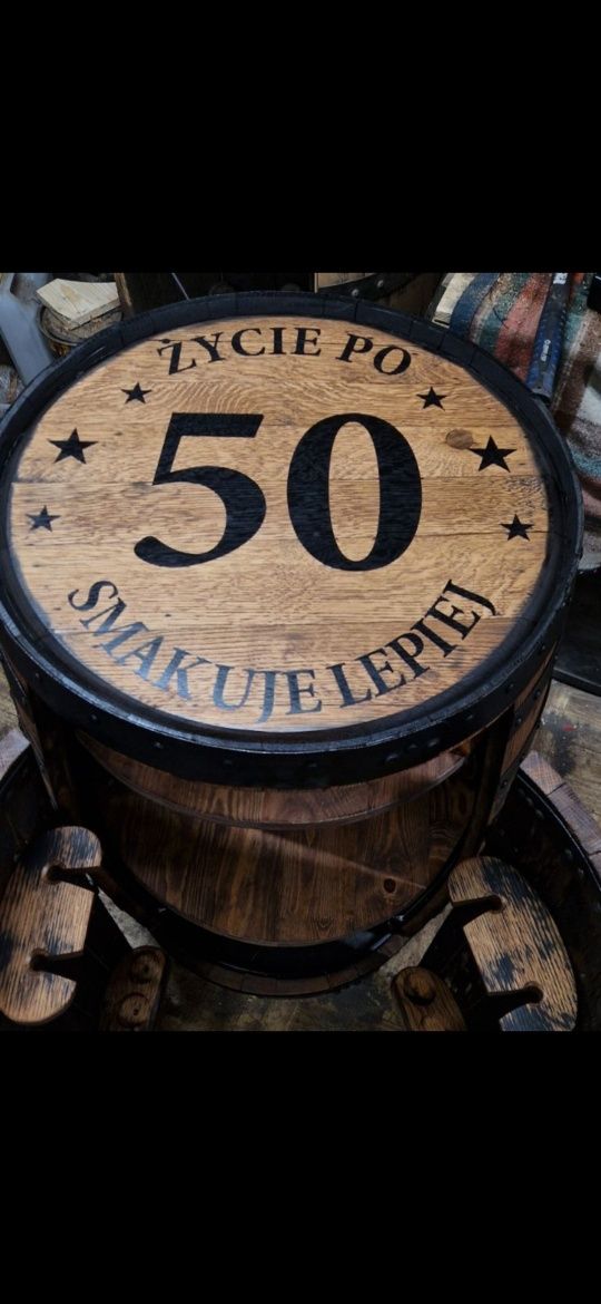 Barek na alkohol beczka dębowa whisky Prezent na 30 40 50 urodziny Now