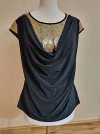 Elegancka bluzka czarno złota A.D .r L/XL Sylwester Święta