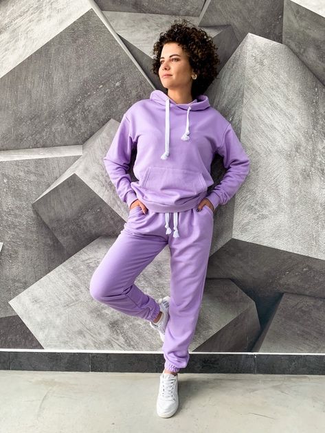 Фіолетовий ліловий спортивний костюм на флісі