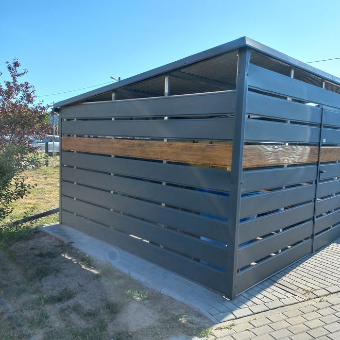 Nowoczesna wiata box , 3,5x3,5  wiata śmietnikowa wiata rowerowa każdy