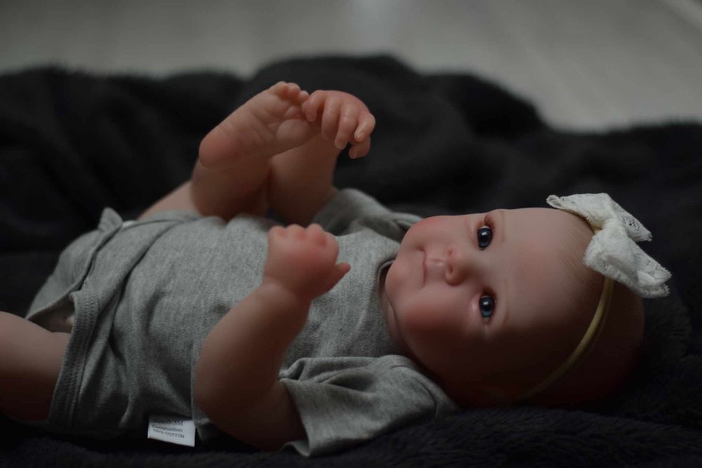 Lalka reborn 18 cali winyl 46 cm dziewczynka noworodek niemowlę jak pr