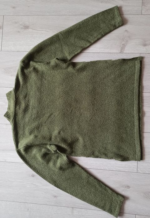 Zielono - beżowy damski sweter rozmiar L