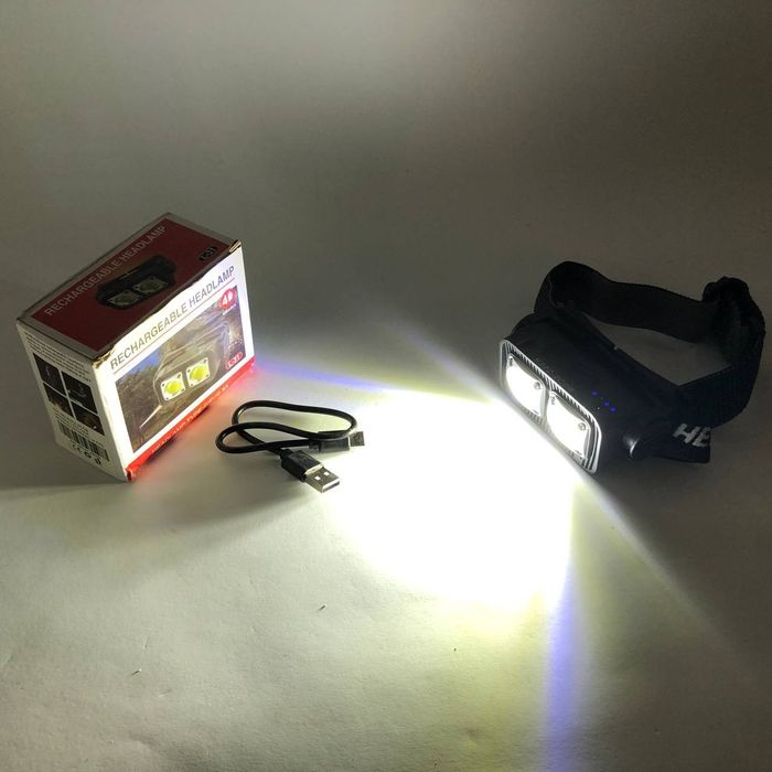 Ліхтар налобний K372-2COB з датчиком руху