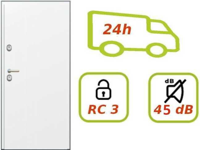 OD RĘKI Drzwi Delta Magnum 68KR Śląsk RC3 akustyczne 45db białe