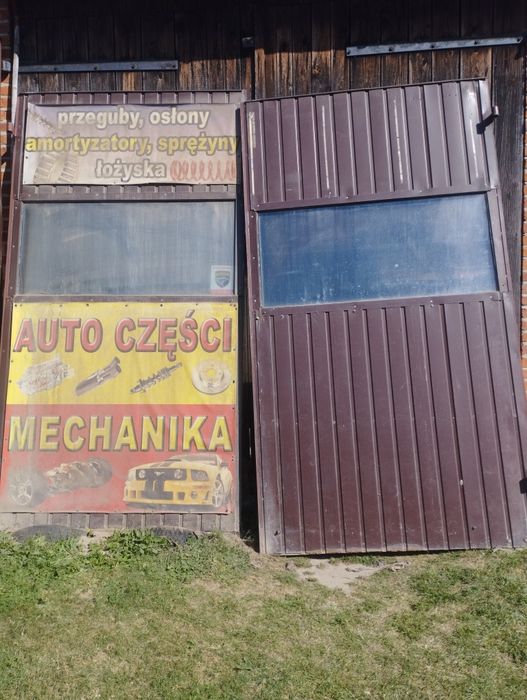 Drzwi zewnętrzne garażowe z futryną,do stodoły i wiaty.