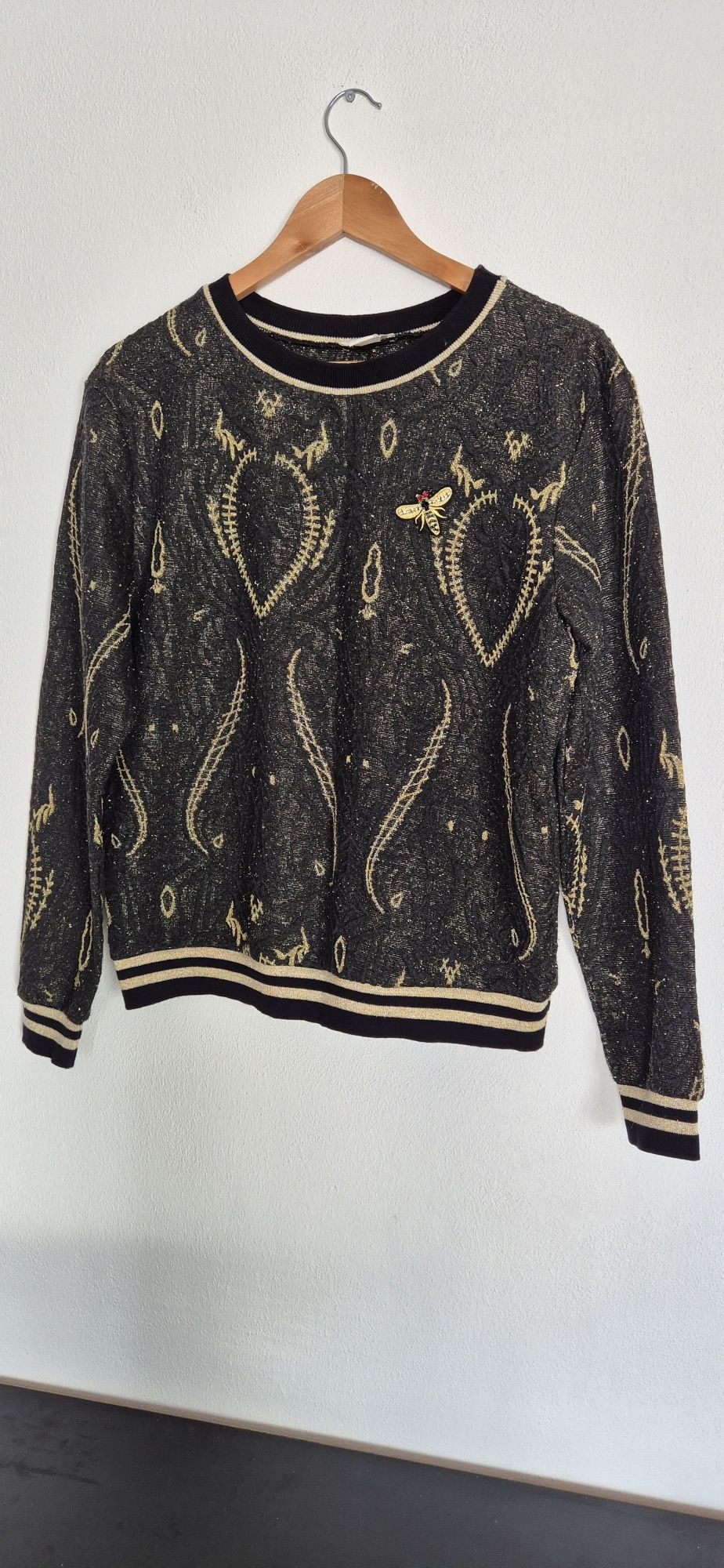 Sweter damski z broszką H&M S