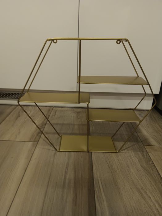 Nowe złote geometryczne półki 2 szt.