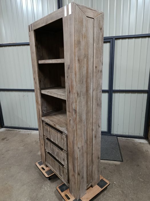 Biblioteczka rustykalna, regał na książki, słupek. Import. Soft close.