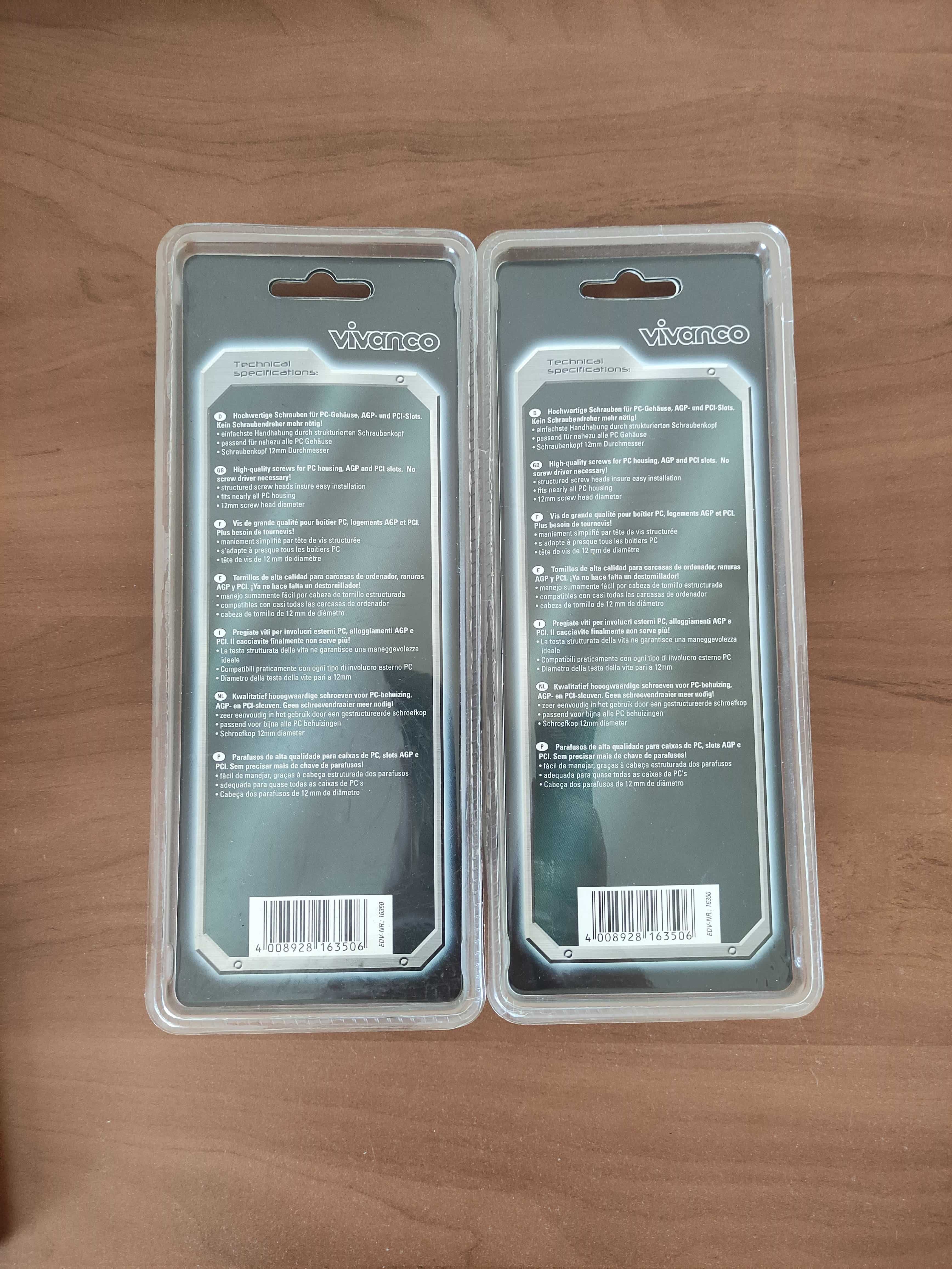 20 szt anodowane śrubki do obudowy PC, gniazd AGP i PCI beznarzędziowe
