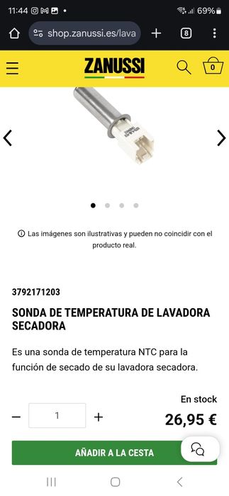 Termostato sensor  máquina lavar roupa