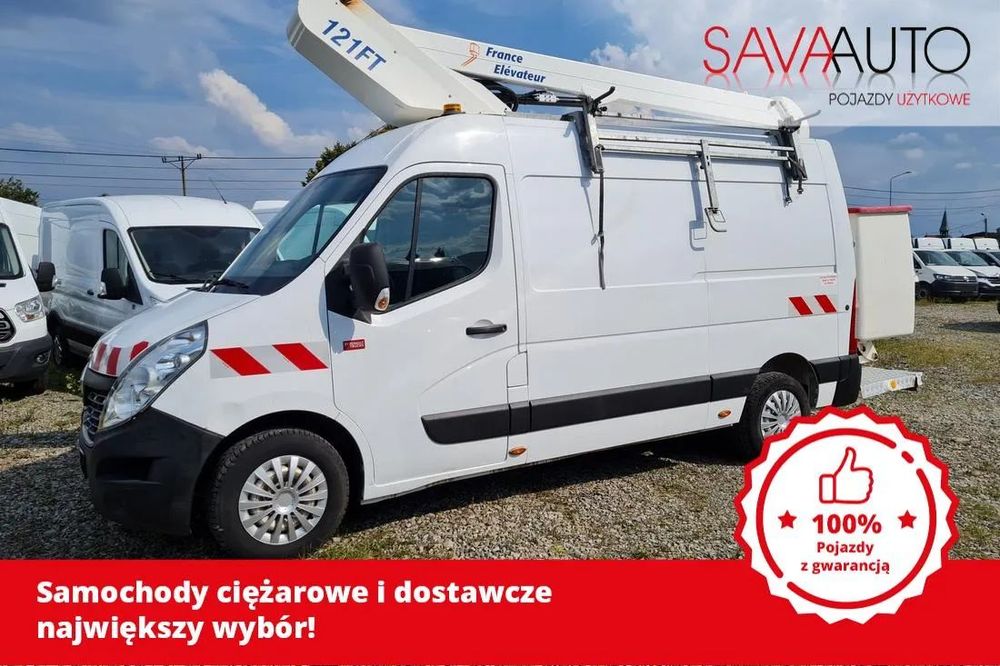Renault MASTER ​*L2H2​*2.3DCI​​*FT121​*12m​*PODNOŚNIK KOSZOWY​*ZWYŻKA​*8  *PODNOŚNIK Koszowy*ZWYŻKA*Gwarancja Przebiegu*LEASING *nr 8 Promocja!