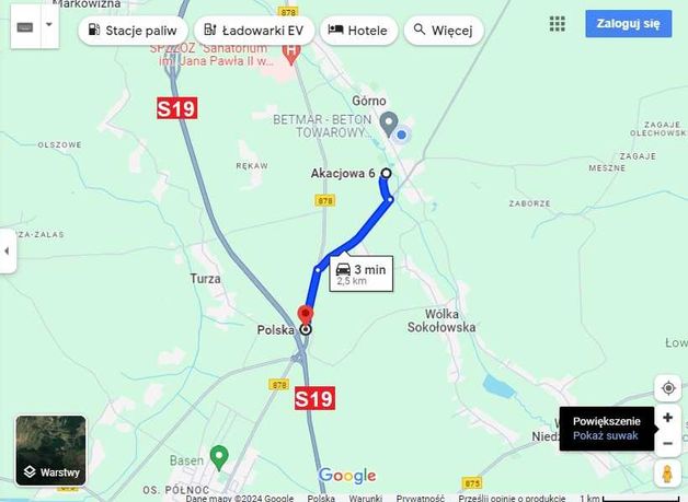 Do wynajęcia - działka przemysłowa 50ar - 2,5km od S19, Sokołów Młp.