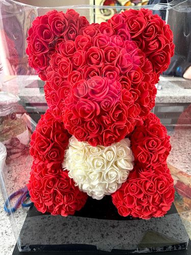 Ведмедик з троянд червоний 40см