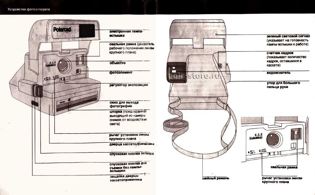 Новый!Фотоаппарат Polaroid One Step 600 instant camera close up.