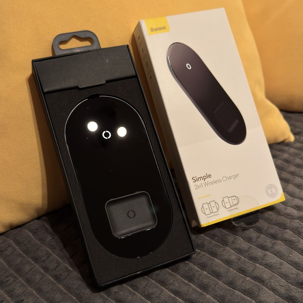 Ładowarka bezprzewodowa Qi BASEUS BS-W508 Simple Pro 2w1