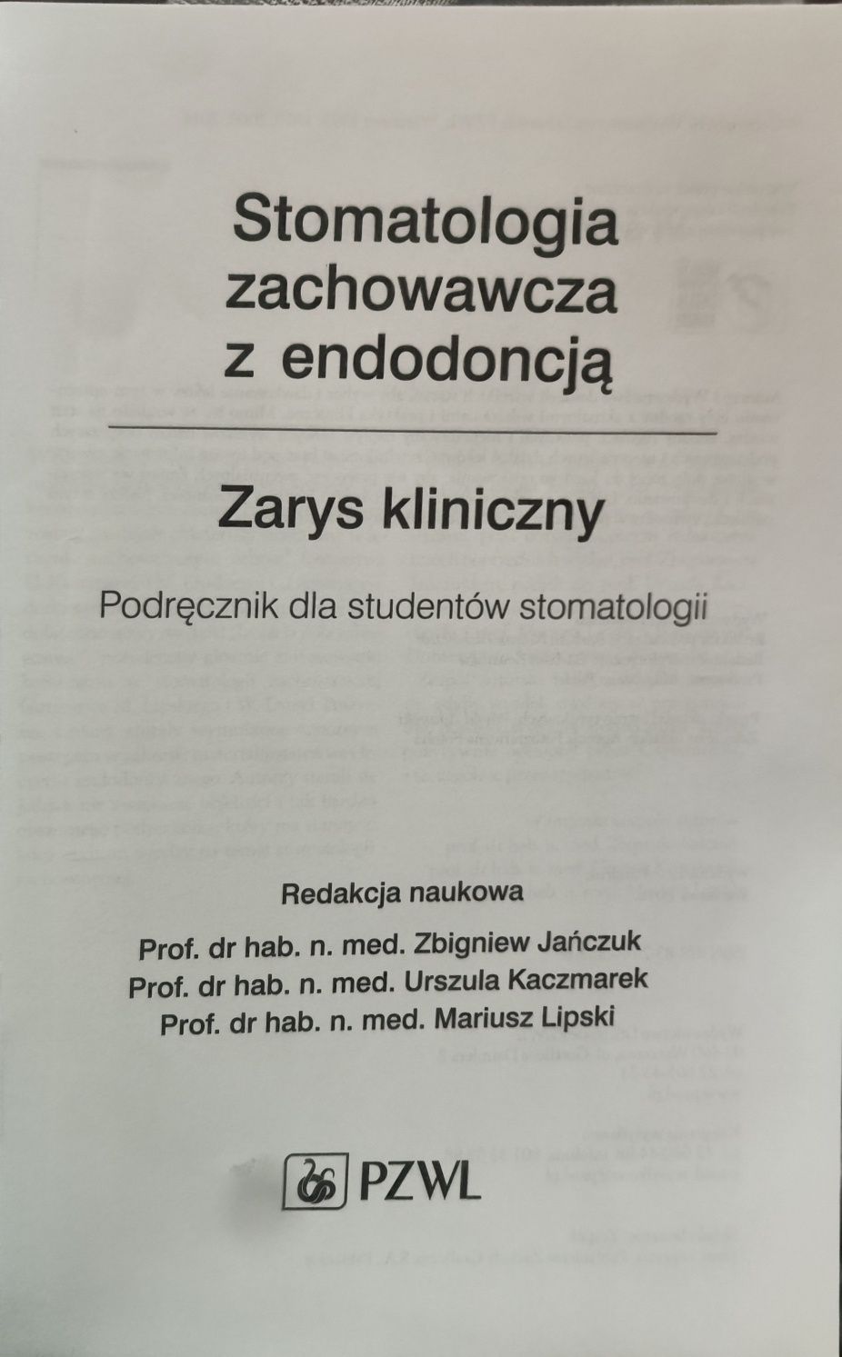 Stomatologia zachowawcza z endodoncją. Książka