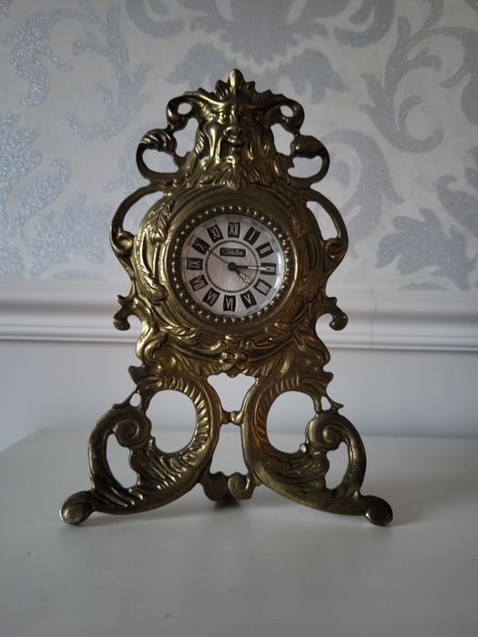 Zegar mosiężny z budzikiem