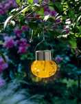 Lampa solarna żarówka żółta 2w1 dekoracyjna wisząca wbijana lampka