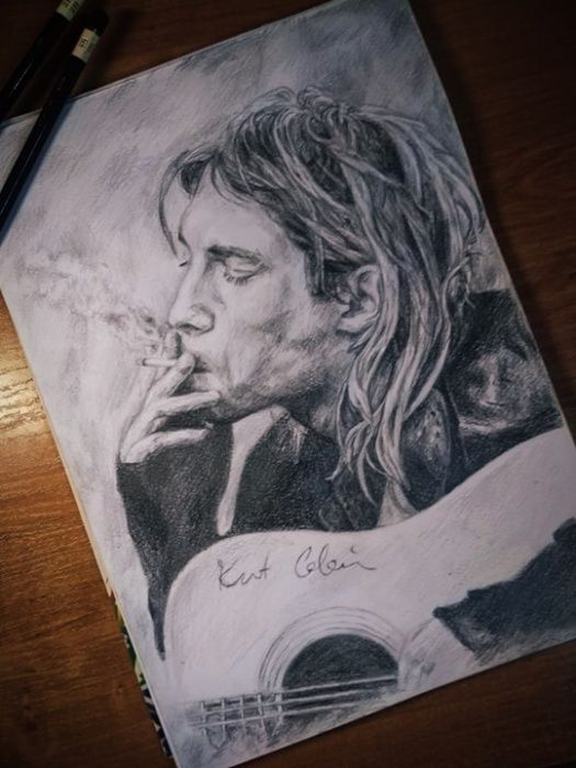 Rysunek/Plakat Kurt Cobain /format A4
