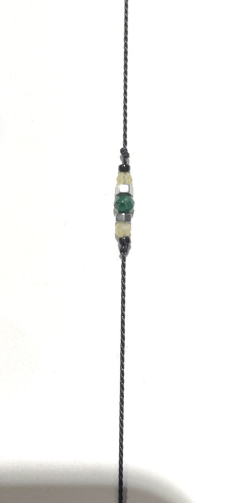 Bastet bransoletka Byk znak zodiaku malachit jedwab